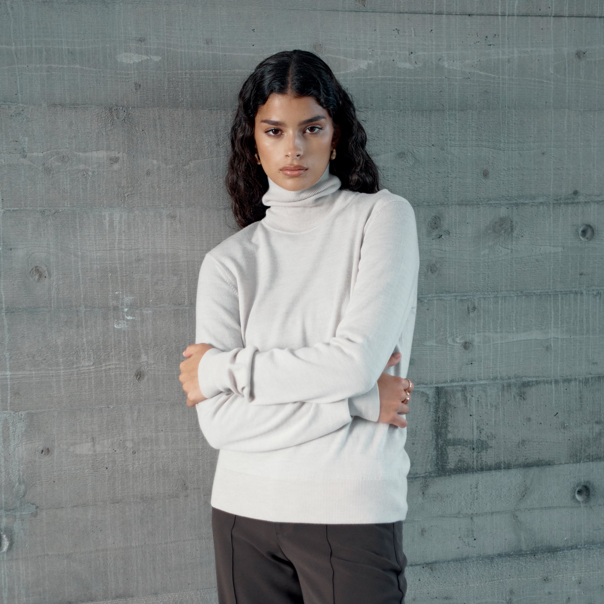 Merino Wool Relaxed Turtleneck - Ninepine