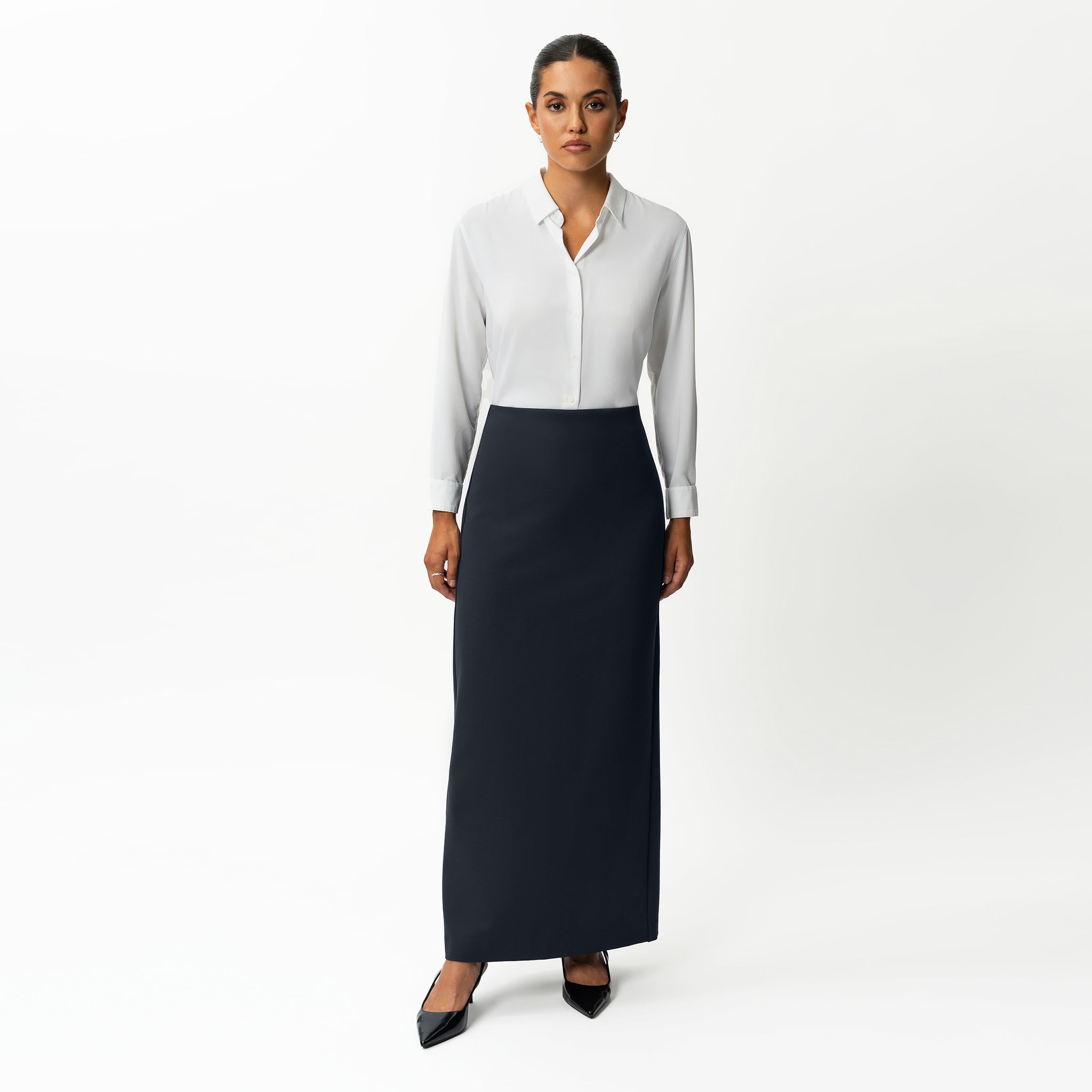 Tailored Ponte Maxi Skirt | Ninepine