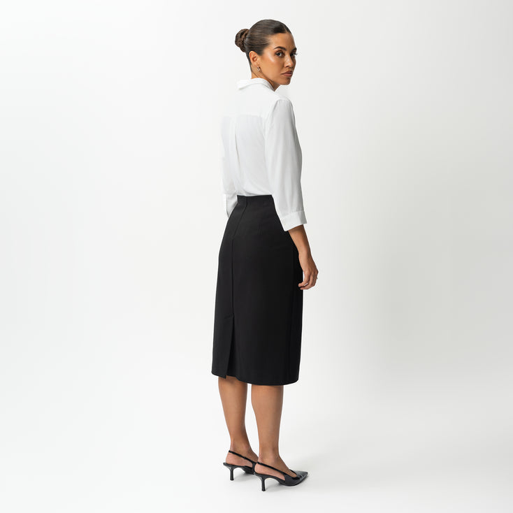 Tailored Ponte Midi Skirt
