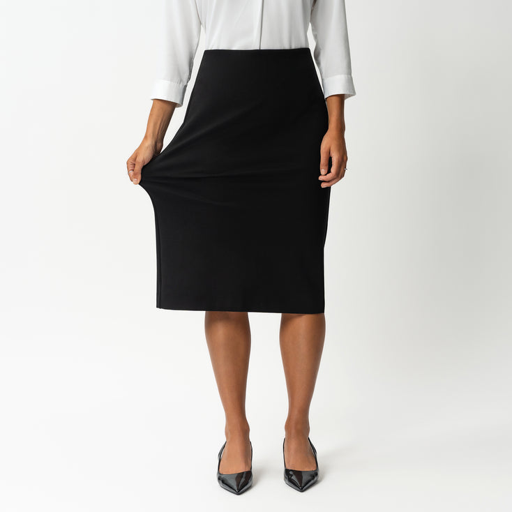 Tailored Ponte Midi Skirt