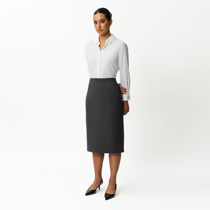 Tailored Ponte Midi Skirt