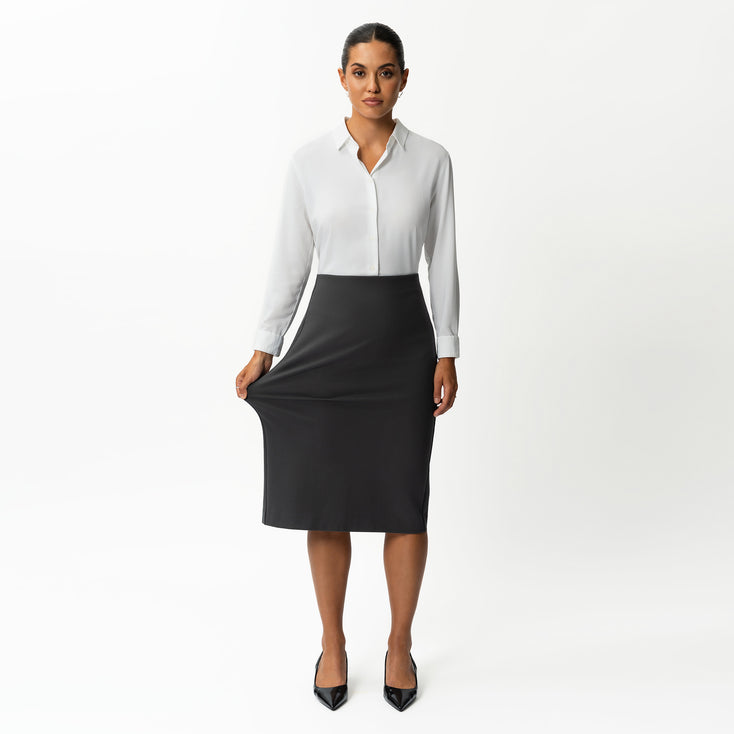 Tailored Ponte Midi Skirt