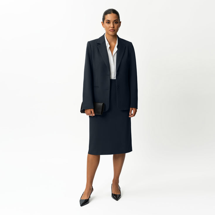 Tailored Ponte Midi Skirt