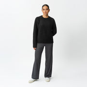 Relaxed Knit Wool Blend Sweater