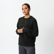 Relaxed Knit Wool Blend Sweater