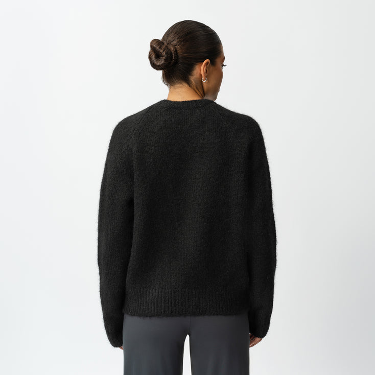 Relaxed Knit Wool Blend Sweater