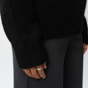 Relaxed Knit Wool Blend Sweater