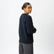 Relaxed Knit Wool Blend Sweater