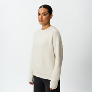 Relaxed Knit Wool Blend Sweater