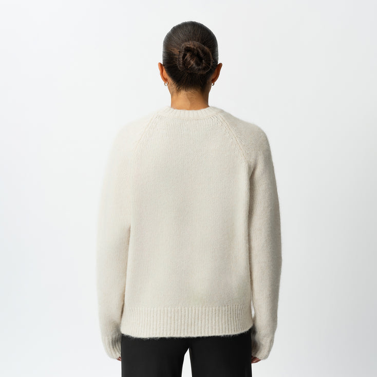 Relaxed Knit Wool Blend Sweater