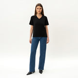 V-neck Pima T-shirt - Ninepine