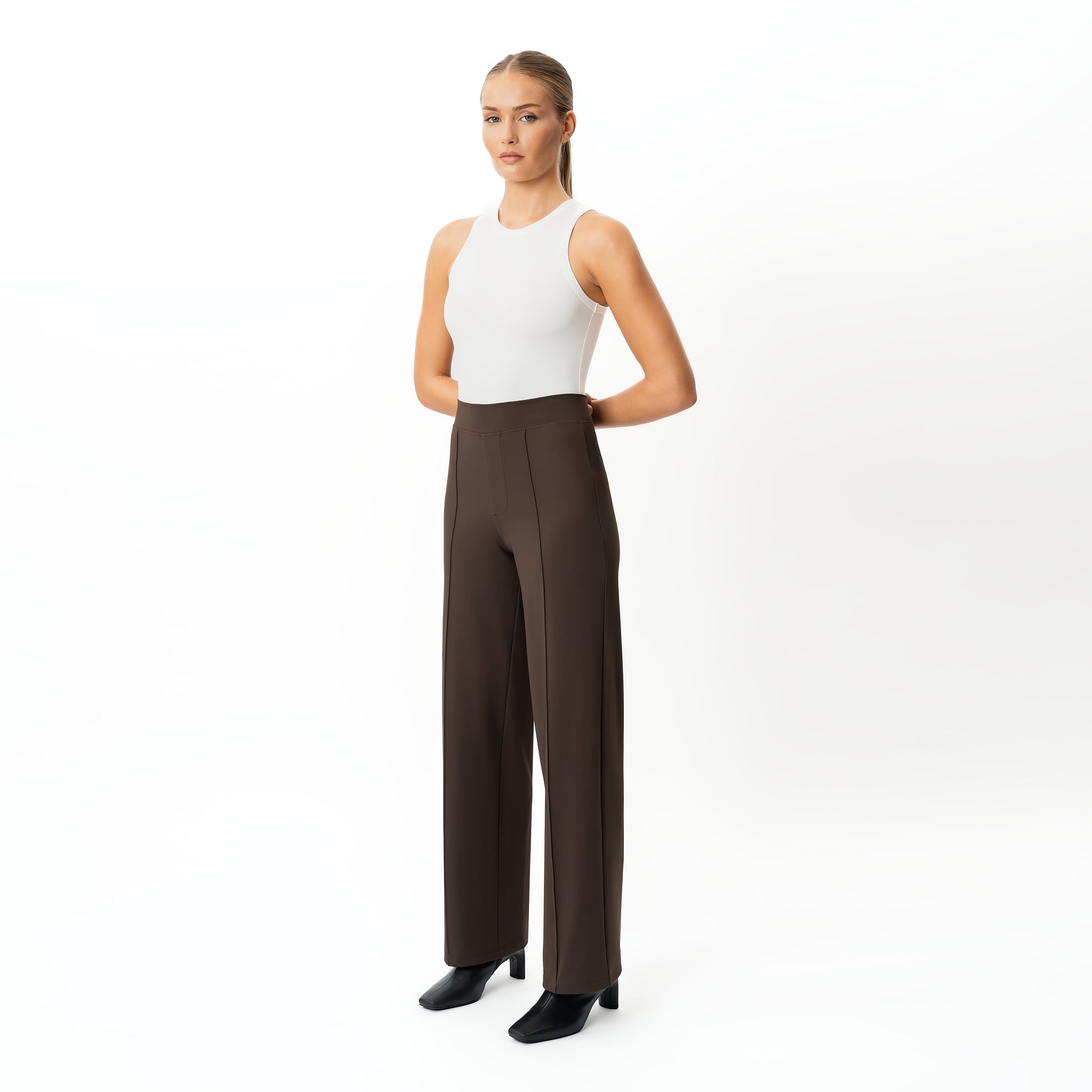 Asana Relaxed Front Crease Pant - Ninepine
