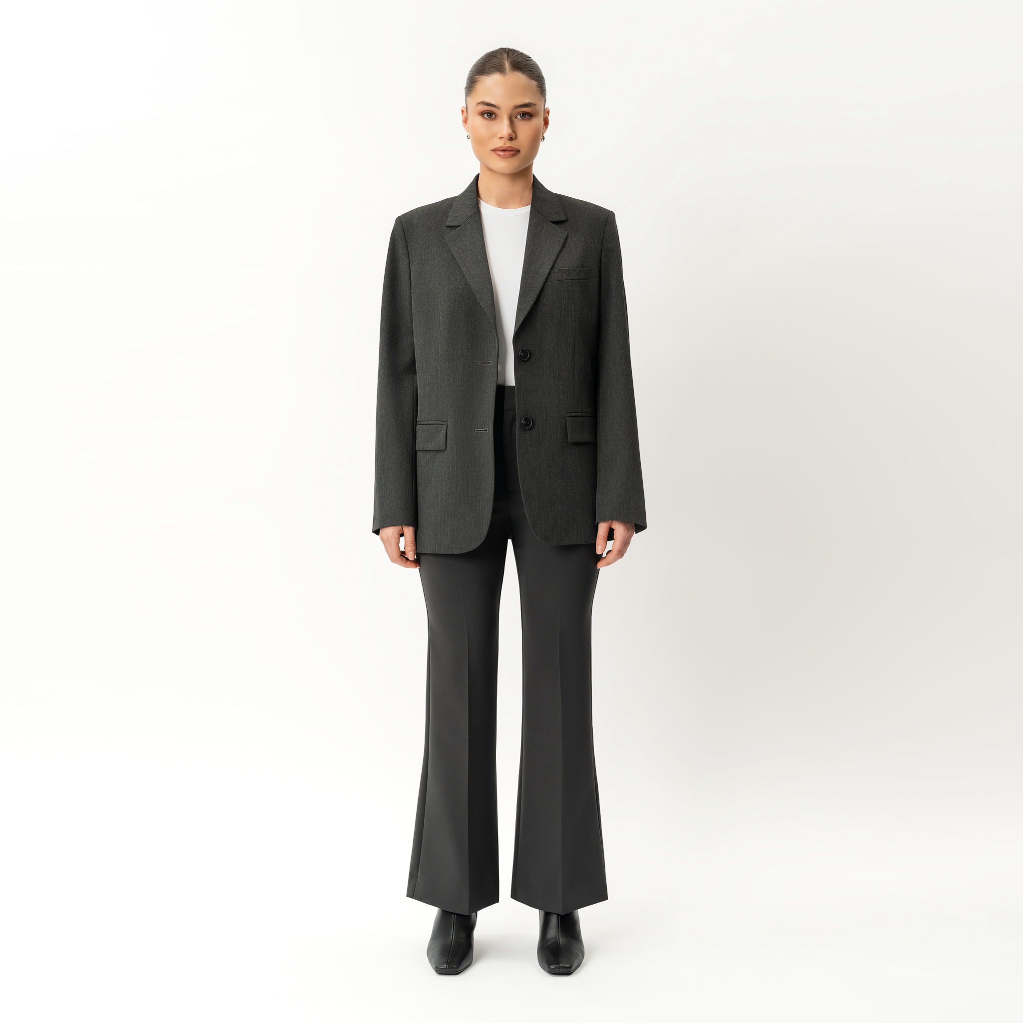 Crepe Bootcut Trouser - Ninepine