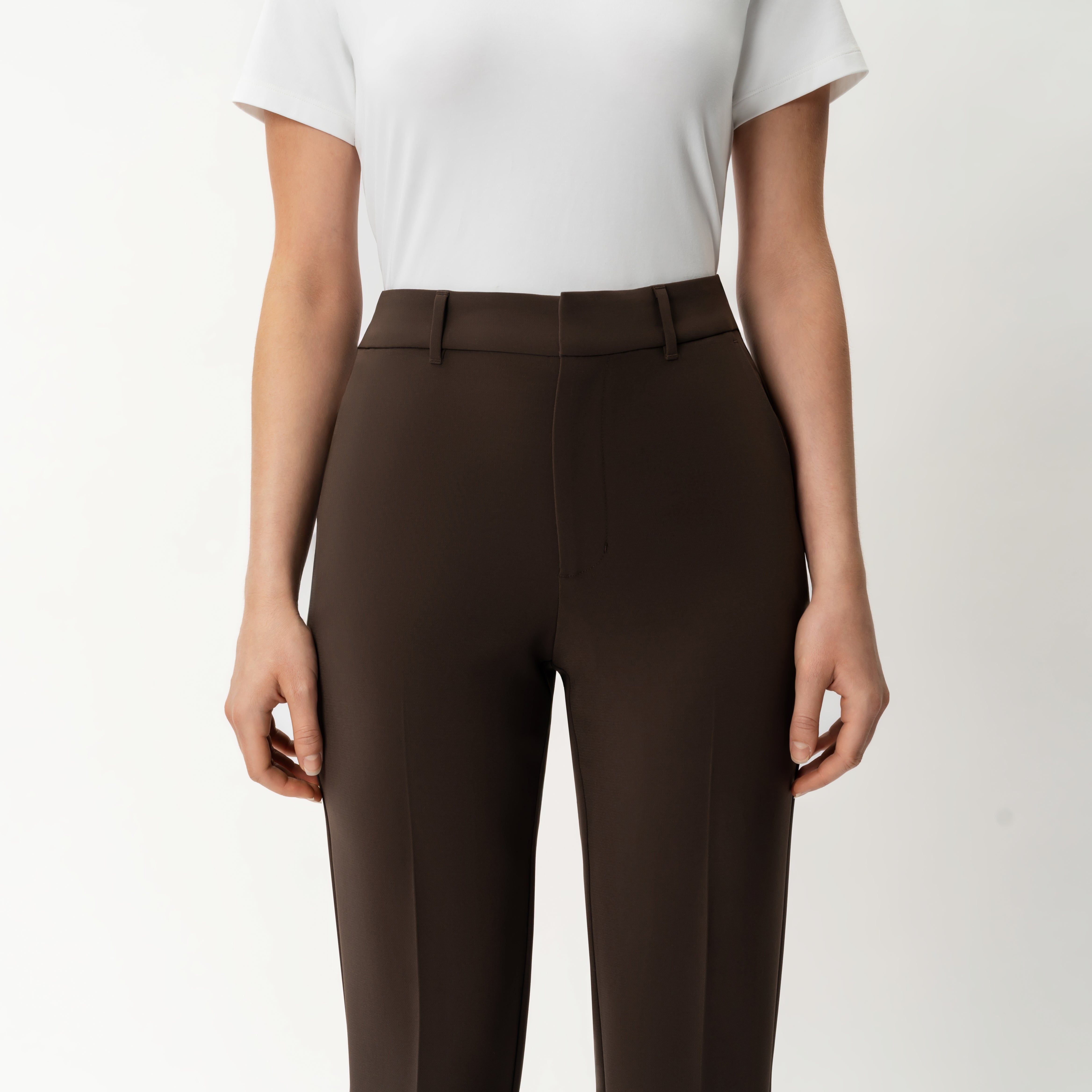 Crepe Slim Trouser - Ninepine