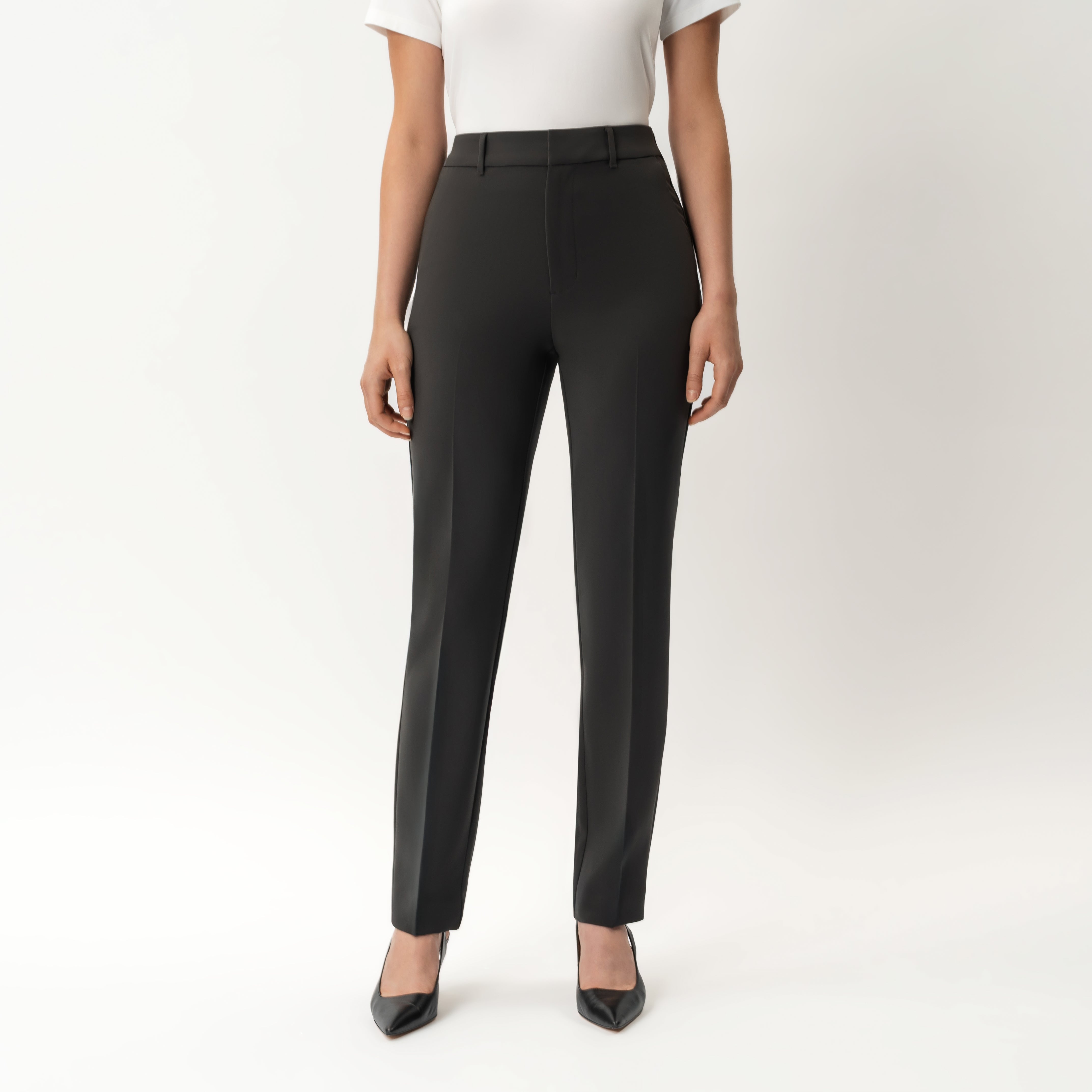 Crepe Slim Trouser - Ninepine