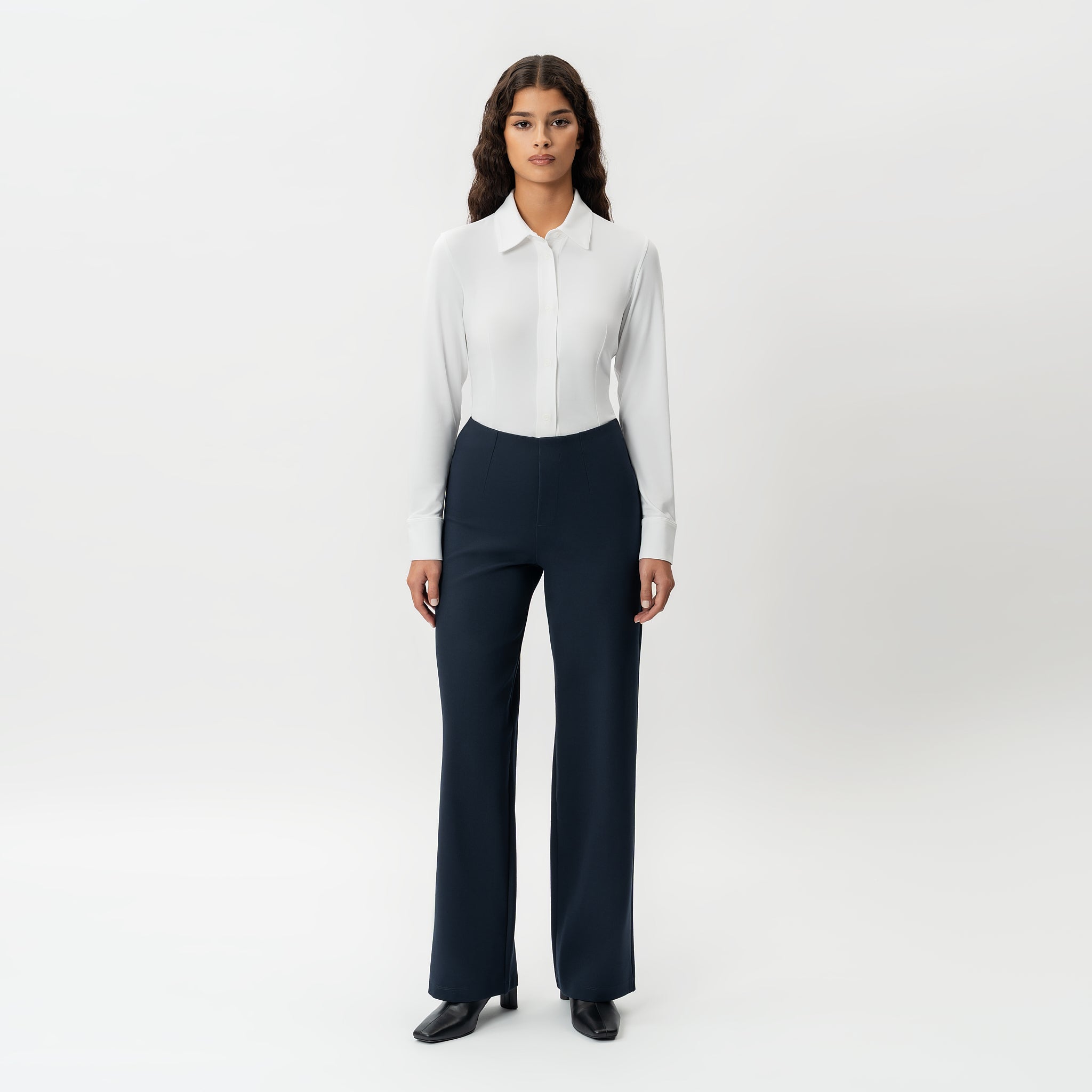Tailored Ponte Relaxed Trouser - Ninepine