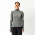 Merino Wool Ribbed Turtleneck - Ninepine