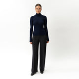 Merino Wool Ribbed Turtleneck - Ninepine