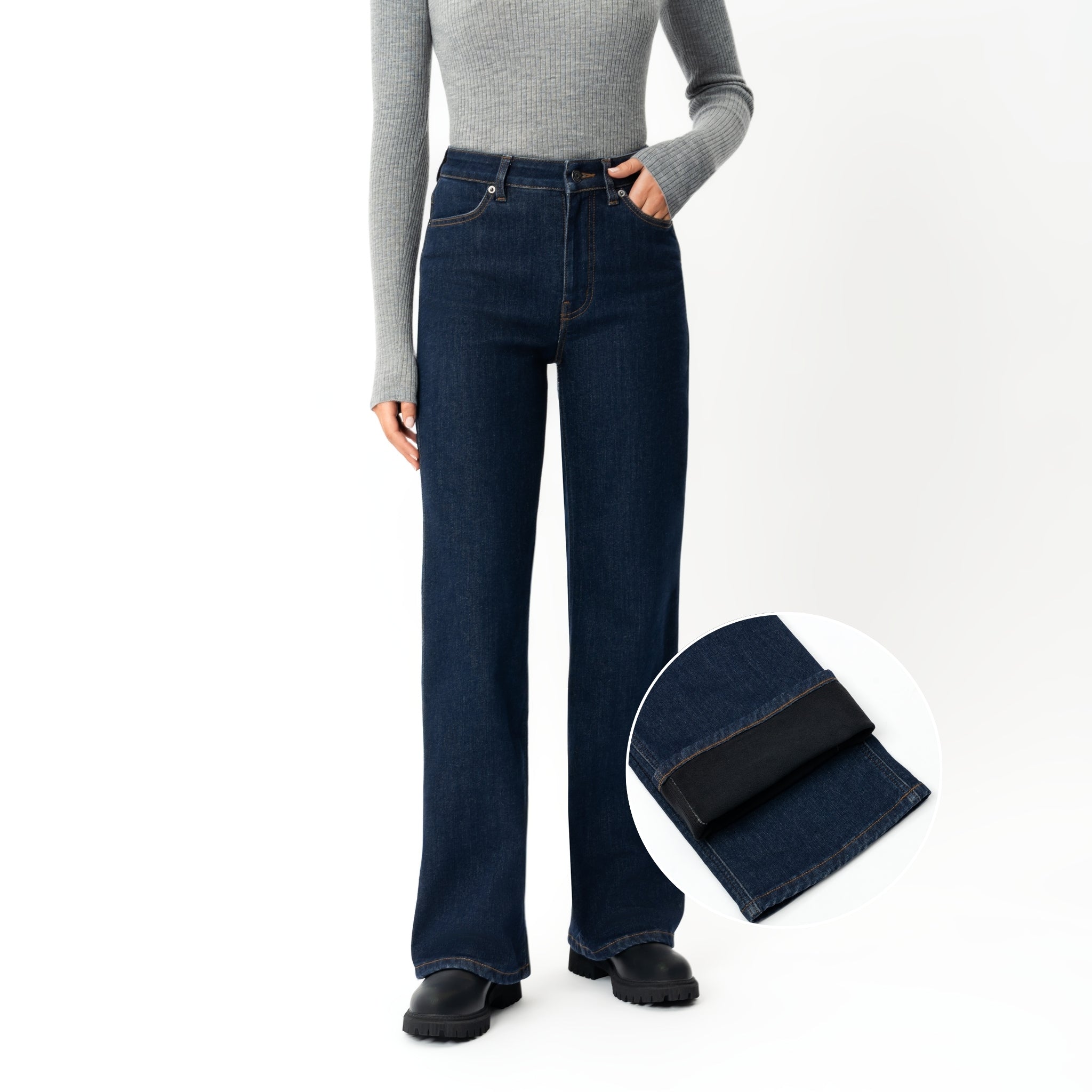 Winter Fleece Denim™ Relaxed Jeans - Ninepine