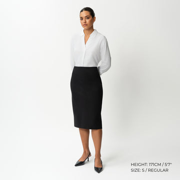 Tailored Ponte Midi Skirt