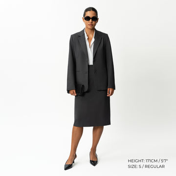 Tailored Ponte Midi Skirt