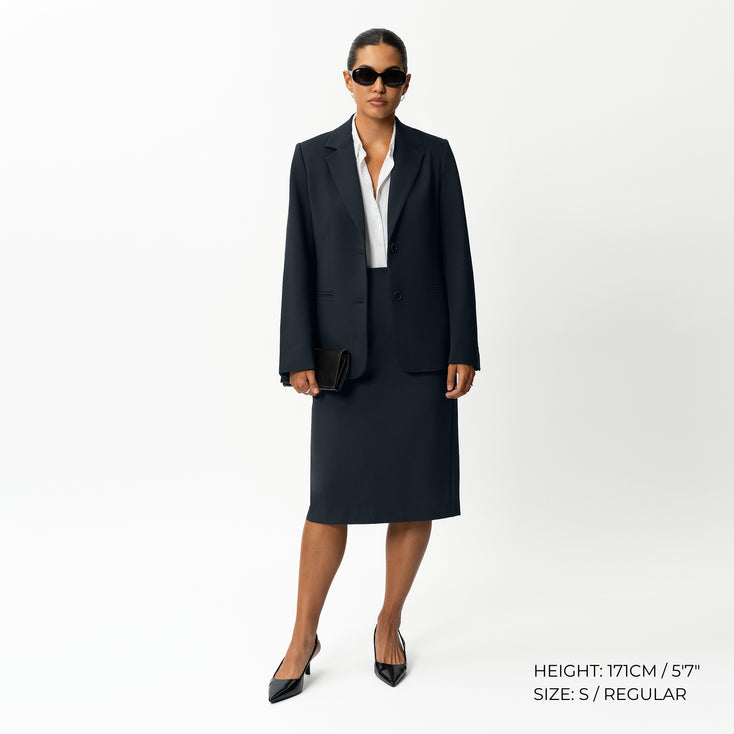 Tailored Ponte Midi Skirt