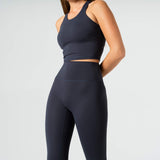 Asana Crop Tank - Midnight Blue - Ninepine